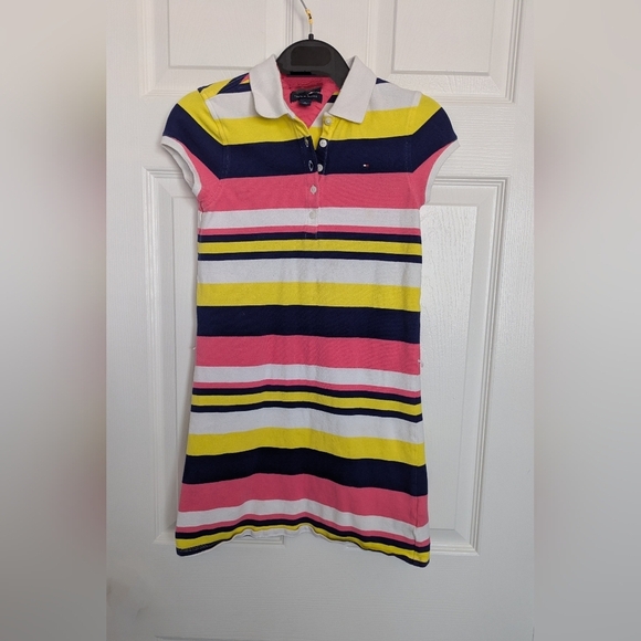 🎈Tommy Hilfiger Girls (Size 10)  Striped Polo Dress - Picture 1 of 5